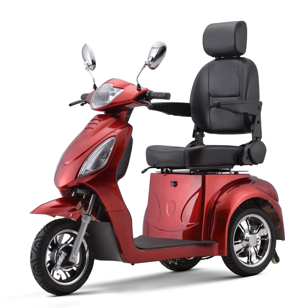 SUNDERWELL Electric Heavy Duty Mobility Scooters, Large 3 Wheels Wheelchair Device, 400 LBS Capacity for Seniors  Adults, Speed Adjust, Remote Key, Ship Fully Assembled and Ready to Ride