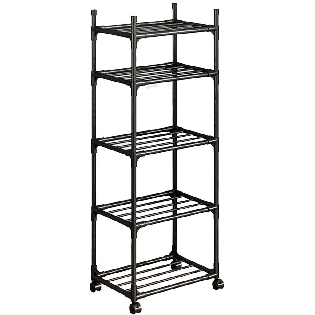 SUSUZI 5 Tier Storage Rack Shelf, Standing Storage Shelving Units for Kitchen Laundry Pantry