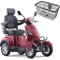 Super Large Electric 4 Wheel Mobility Scooters, Heavy Duty 800W Wheelchair Device, 500 LBS Capacity for Seniors  Adults, Speed Adjust, Remote Key, Receive Ready to Ride.（Red）