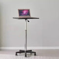 Susuzi Lap Desks with Lockable Wheels, Height AdjustablePortable Rolling Desk Table for for Small Spaces Bed Home Office