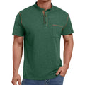 Thrilos Mens Henley Shirts Short Sleeve Casual Tops Lightweight Pullover Shirt Button Cotton T-Shirt with Pocket