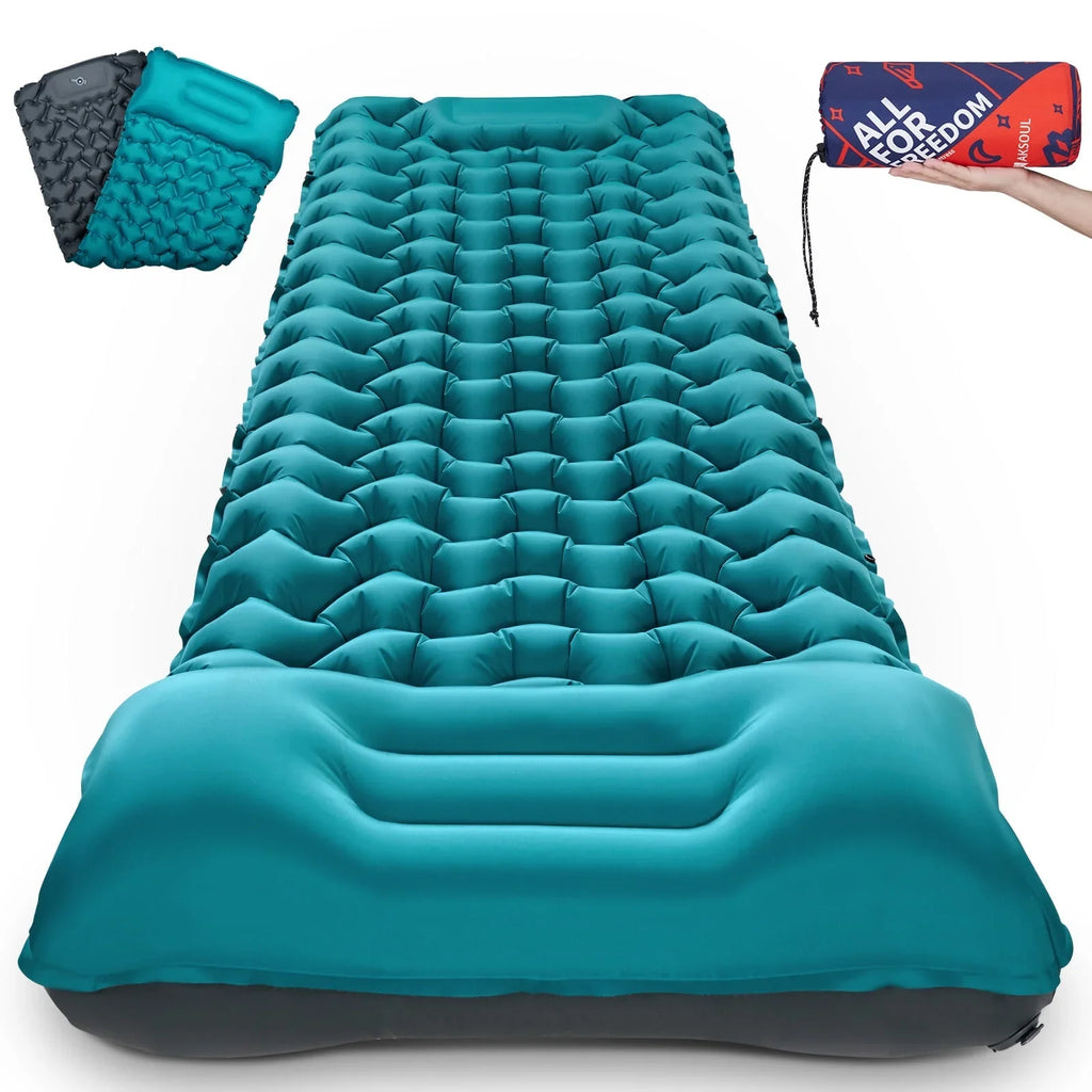 Uarter Sleeping Pad: 79 × 28 Inch Inflatable Sleeping Mat Waterproof Camping Pad Camping Mattress for Backpacking, Hiking, Traveling, Blue