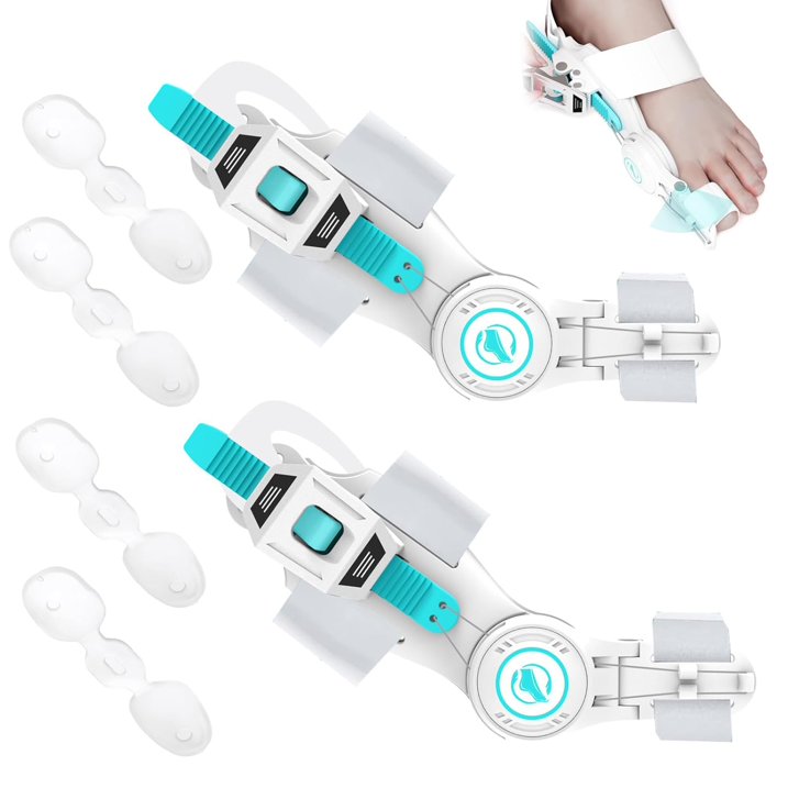 Upgraded Bunion Corrector for Women Men, Orthopedic Bunions Correction with Non Slip Big Toe Straighteners, Adjustable Bunion Splint Suitable for Day/Night Feet Bunion Relief (2PCS)