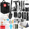 KAQINU Survival Kit 250 Pcs with Molle System Compatible Bag,Emergency Tent,Flashlight and more Great Gift for Men Camping Outdoor Adventures