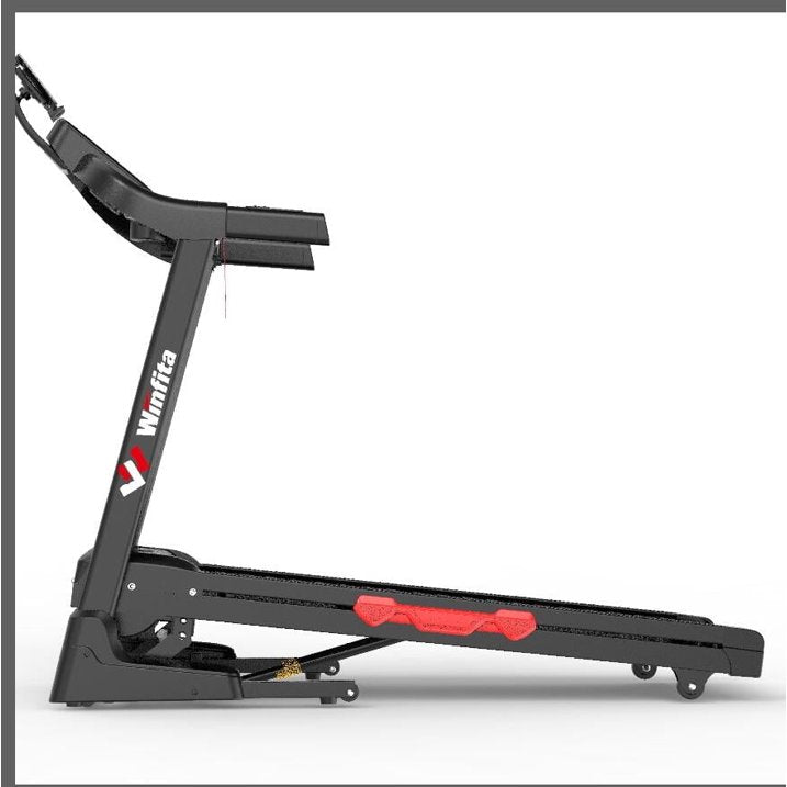 Winfita Treadmill 300 lb Weight Capacity with Adjustable Incline Electric Folding Treadmills for Home, 3.25HP 8MPH Max Speed Bluetooth APP Heart Rate Sensor for Running Walking Exercise, 64 Programs