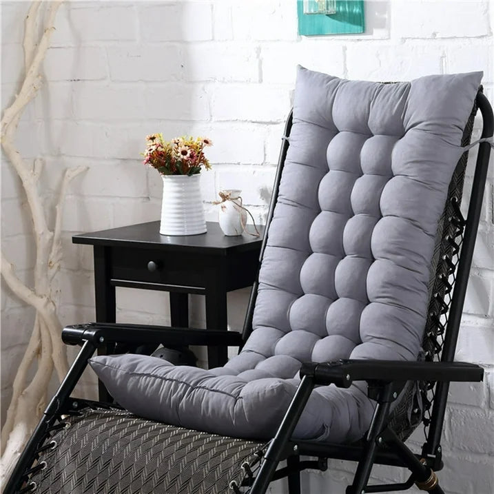 YEERSWAG 49x19x3 inch Thickened Recliner Cushion Double-sided Usable Nap Folding Chair Cushion Rocking Chair Cushion Lounge Chaise Cushion for Indoor Outdoor Courtyard Garden