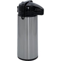 74 Oz Airpot Coffee Dispenser with Pump, Insulated Thermal Coffee Carafe - Stainless Steel Hot Beverage Dispenser - Thermos Urn for Hot/Cold Water, Drink Dispenser for Parties (Stainless Steel)