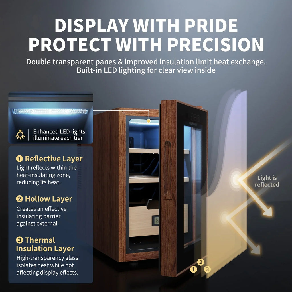 NEEDONE Cooling & Heating Control Electric Cigar Humidor, 150 Cigars