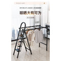 SUSUZI Multi-Purpose Ladder, 6 Step Folding Aluminium Ladder with Clothing Drying Rack, 10' Reach, 335-lb Load Capacity