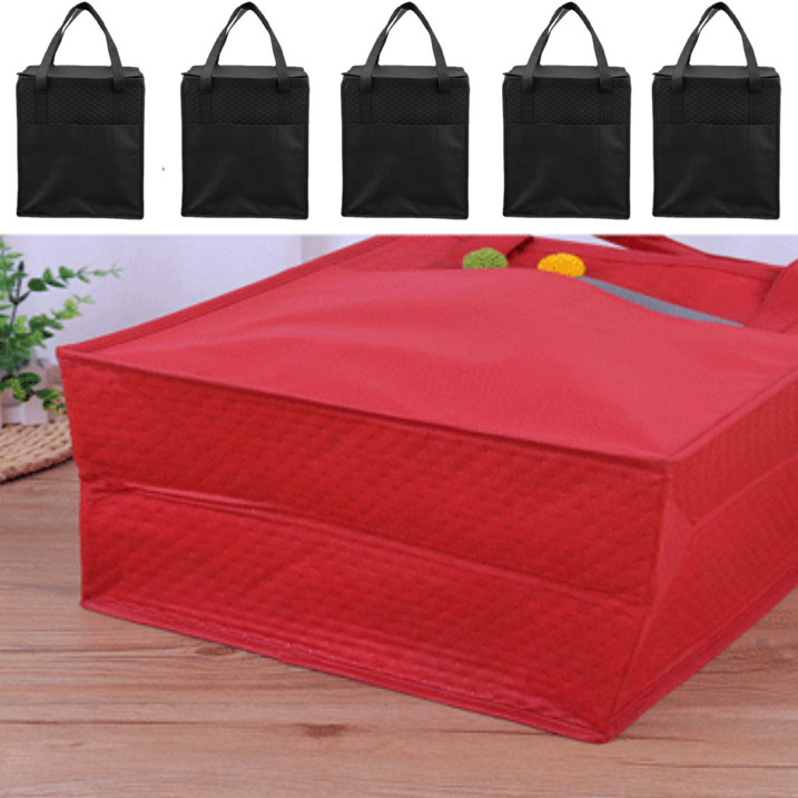 10 Pack Insulated Reusable Grocery Bag with Zippered Top, Large Insulated Bags, Thermal Food Storage Cooler Bag for Picnic, Travel, Groceries, Shopping