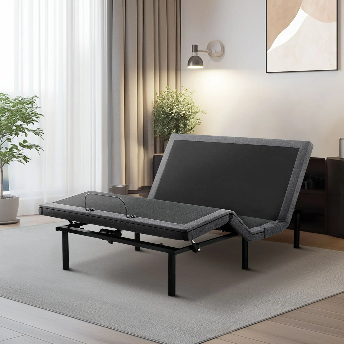 edx Adjustable Bed Frame, Individually Tilting Head and Foot with 2 USB Ports, Wireless Remote, Quiet Motor, Twin XL Size